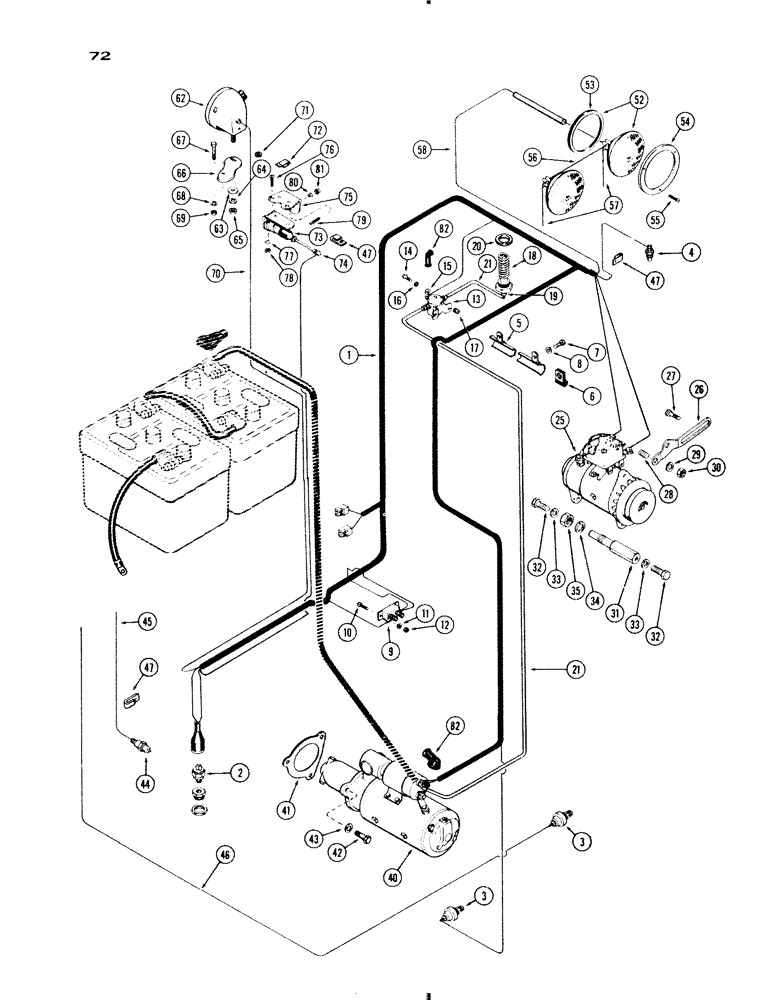 Схема запчастей Case IH 730 SERIES - (072) - ELECTRICAL EQUIPMENT AND WIRING, 267 AND 301 DIESEL ENGINES (04) - ELECTRICAL SYSTEMS