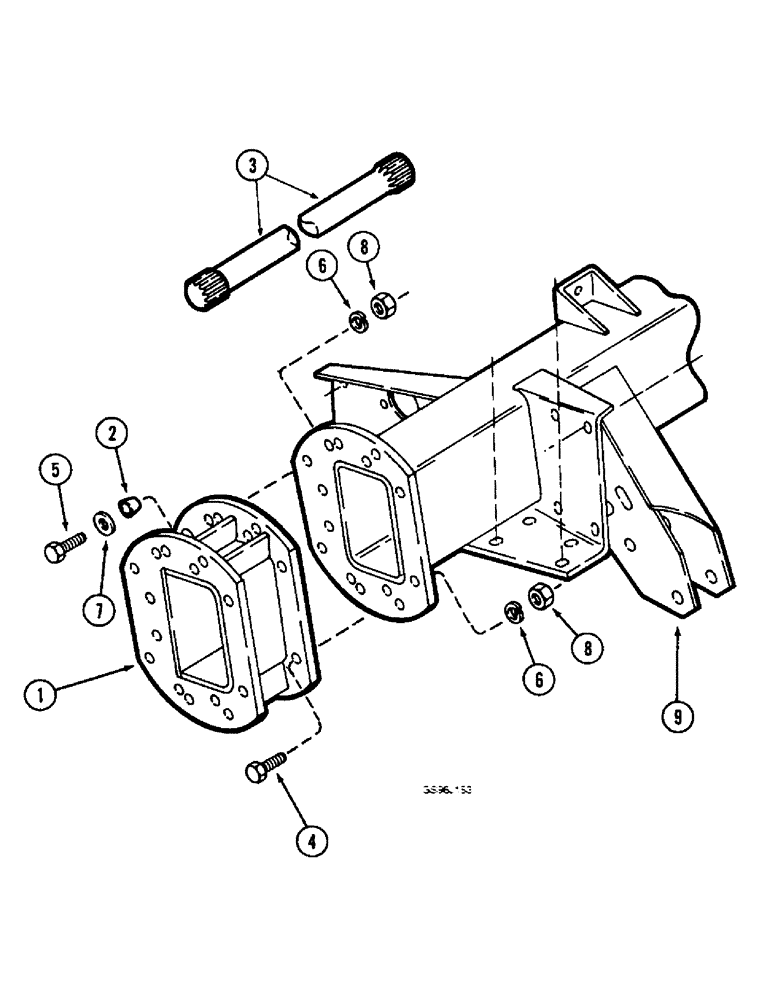 Схема запчастей Case IH 1660 - (6-72) - AXLE EXTENSION (03) - POWER TRAIN