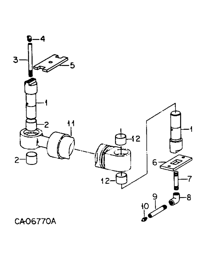 Схема запчастей Case IH 6788 - (10-11) - HYDRAULICS, HYDRAULIC STEERING CYLINDER MOUNTING (07) - HYDRAULICS