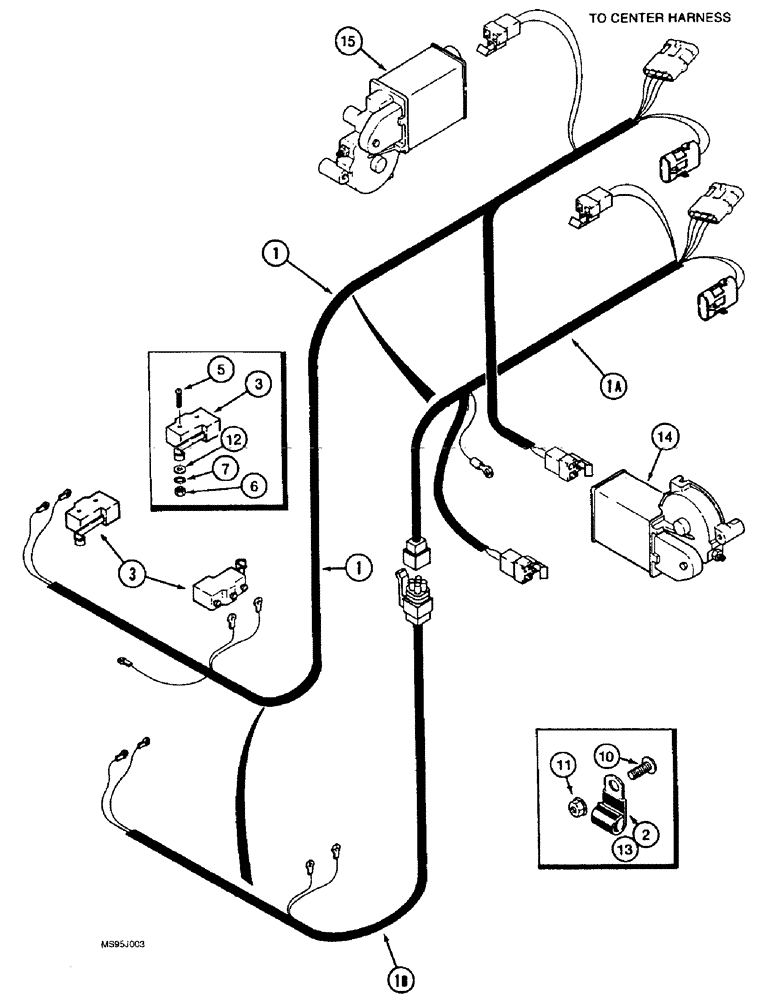 Схема запчастей Case IH 1666 - (4-23A) - FAN AND ROTOR SPEED HARNESS, P.I.N. JJC0105560 AND AFTER (06) - ELECTRICAL