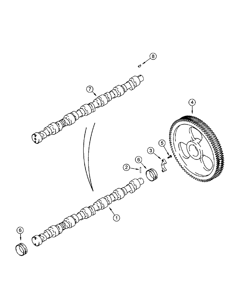 Схема запчастей Case IH 8940 - (2-048) - CAMSHAFT, 6T-830 AND 6TA-830 EMISSIONS CERTIFIED ENGINE (02) - ENGINE