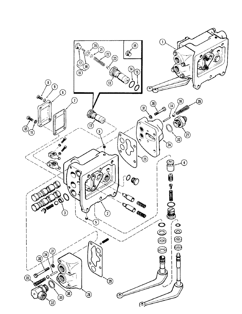 Схема запчастей Case IH 930-SERIES - (154) - A34069 AUXILIARY VALVE, USED PRIOR TO TRACTOR SERIAL NUMBER 8289734, KINGSTON PRODUCTS (08) - HYDRAULICS