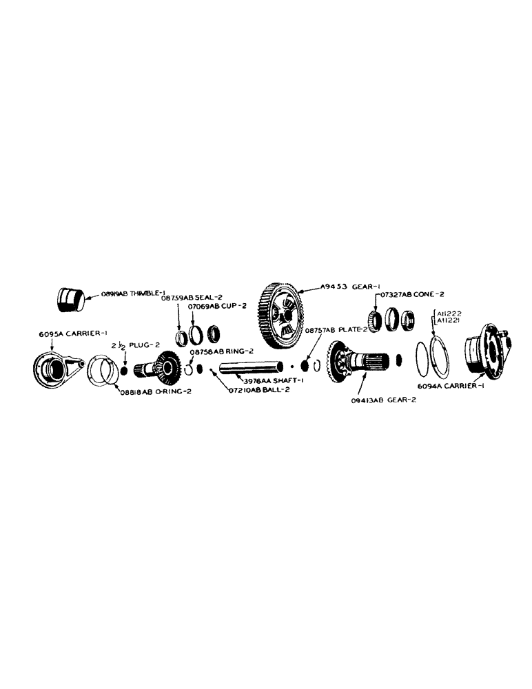 Схема запчастей Case IH 900 - (088) - DIFFERENTIAL SHAFT (06) - POWER TRAIN