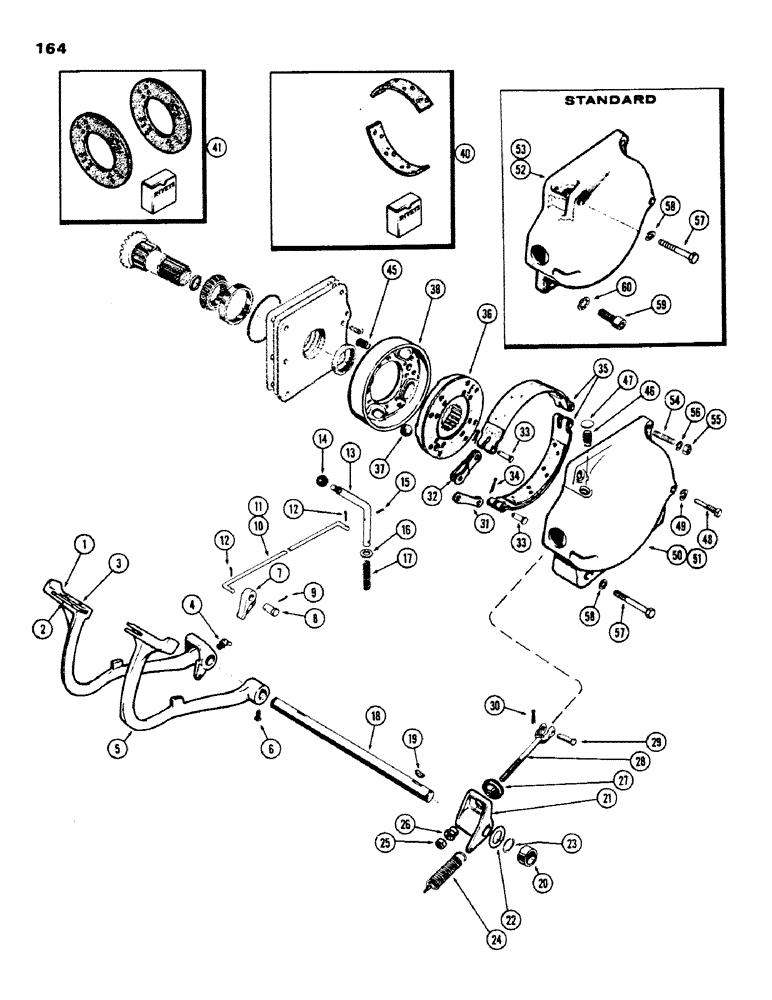 Схема запчастей Case IH 430 - (164) - BRAKE SYSTEM, 530 SERIES (07) - BRAKES