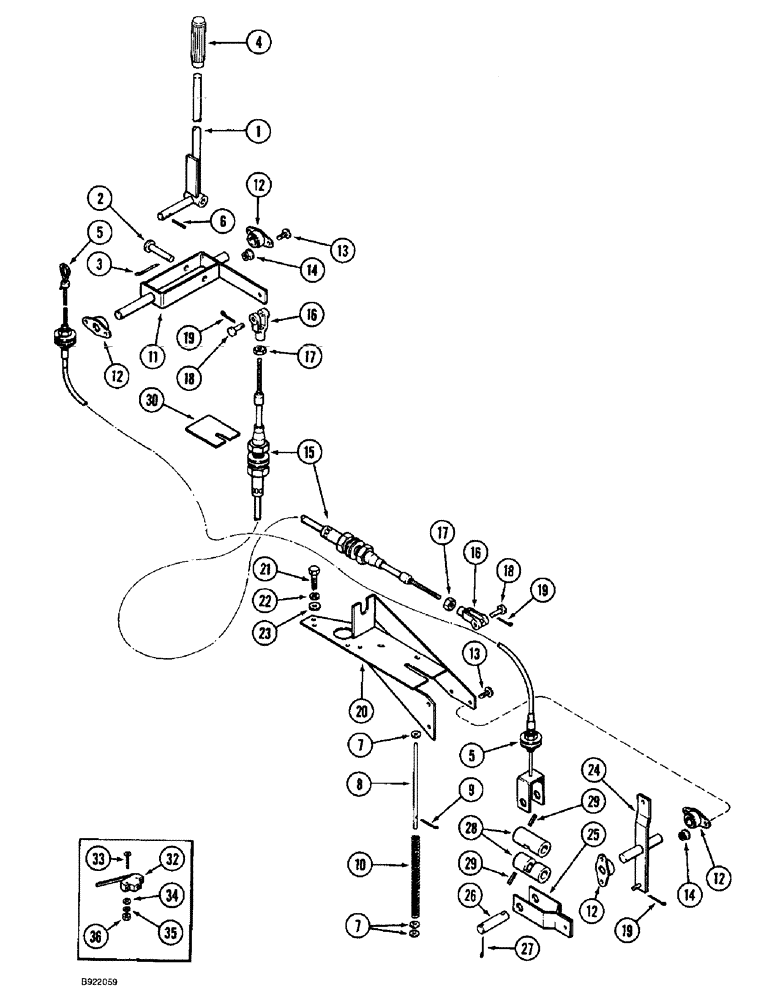 Схема запчастей Case IH 1688 - (6-50) - TRANSMISSION GEAR SHIFT CONTROL (03) - POWER TRAIN