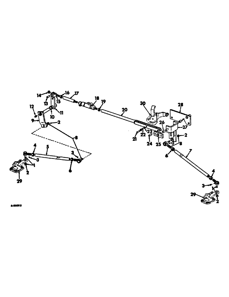 Схема запчастей Case IH 4100 - (J-04) - STEERING MECHANISM, REAR STEERING CONTROL LINKAGE Steering Mechanism