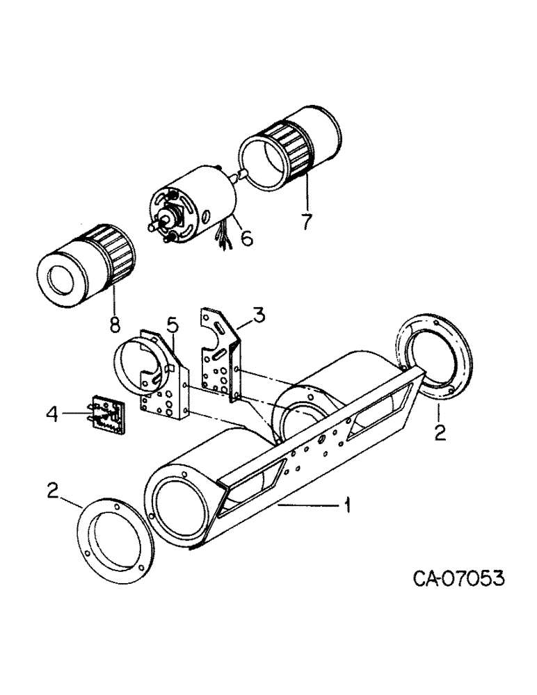 Схема запчастей Case IH 1586 - (13-36) - SUPERSTRUCTURE, BLOWER ASSY P/N 143166C91, CAB WITH SERIAL NO. 107806 AND BELOW (05) - SUPERSTRUCTURE