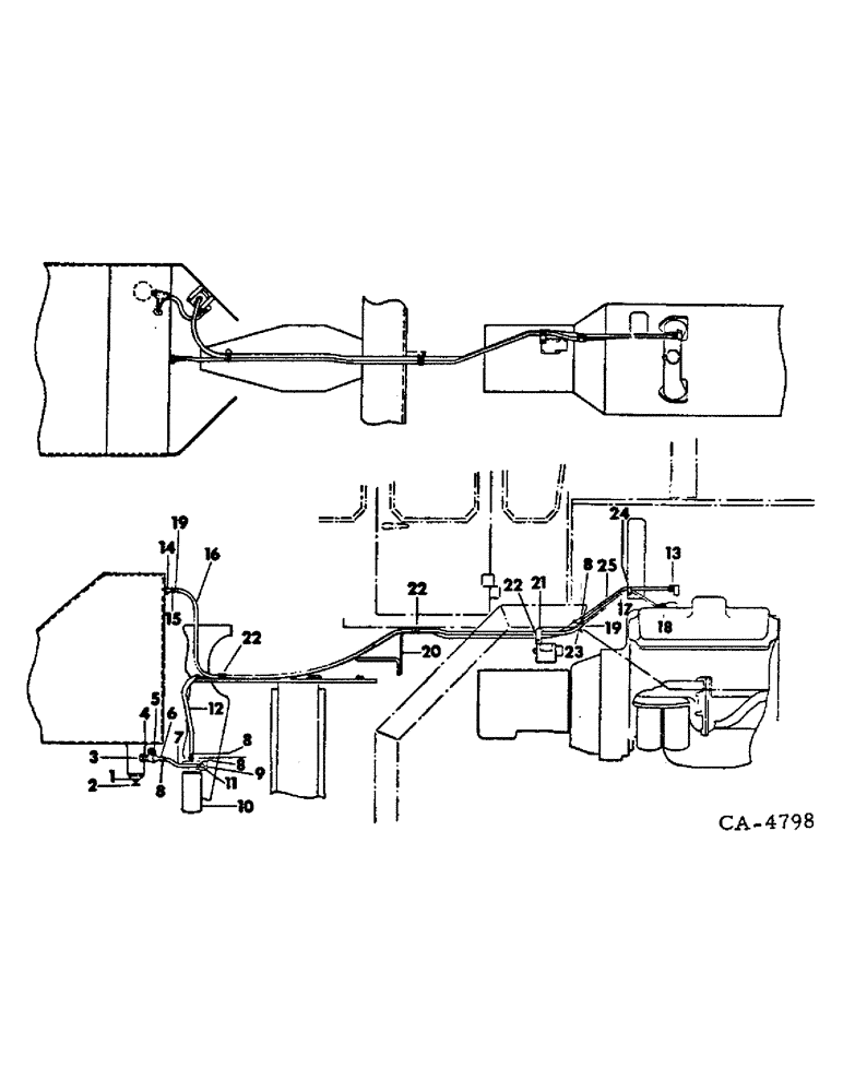 Схема запчастей Case IH 4586 - (12-03) - POWER, FUEL PIPES AND CONNECTIONS Power