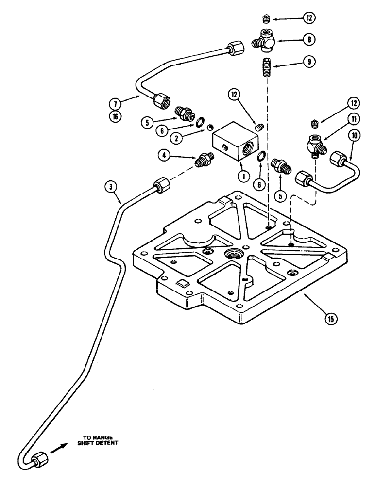 Схема запчастей Case IH 4890 - (8-274) - RANGE SHIFT SHUTTLE VALVE (08) - HYDRAULICS