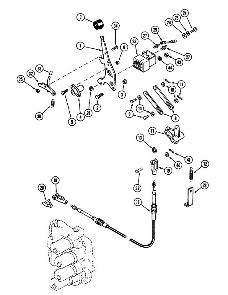 Схема запчастей Case IH 3294 - (6-176) - POWER SHIFT TRANSMISSION, POWER SHIFT LINKAGE (06) - POWER TRAIN