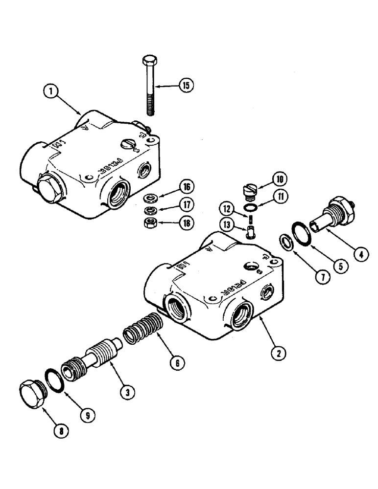 Схема запчастей Case IH 4890 - (5-160) - REAR STEERING PRIORITY VALVE (05) - STEERING