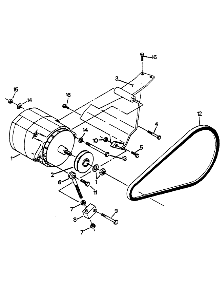 Схема запчастей Case IH 9170 - (04-03) - ALTERNATOR AND MOUNTING, CAT 3406 ENGINE (04) - Drive Train