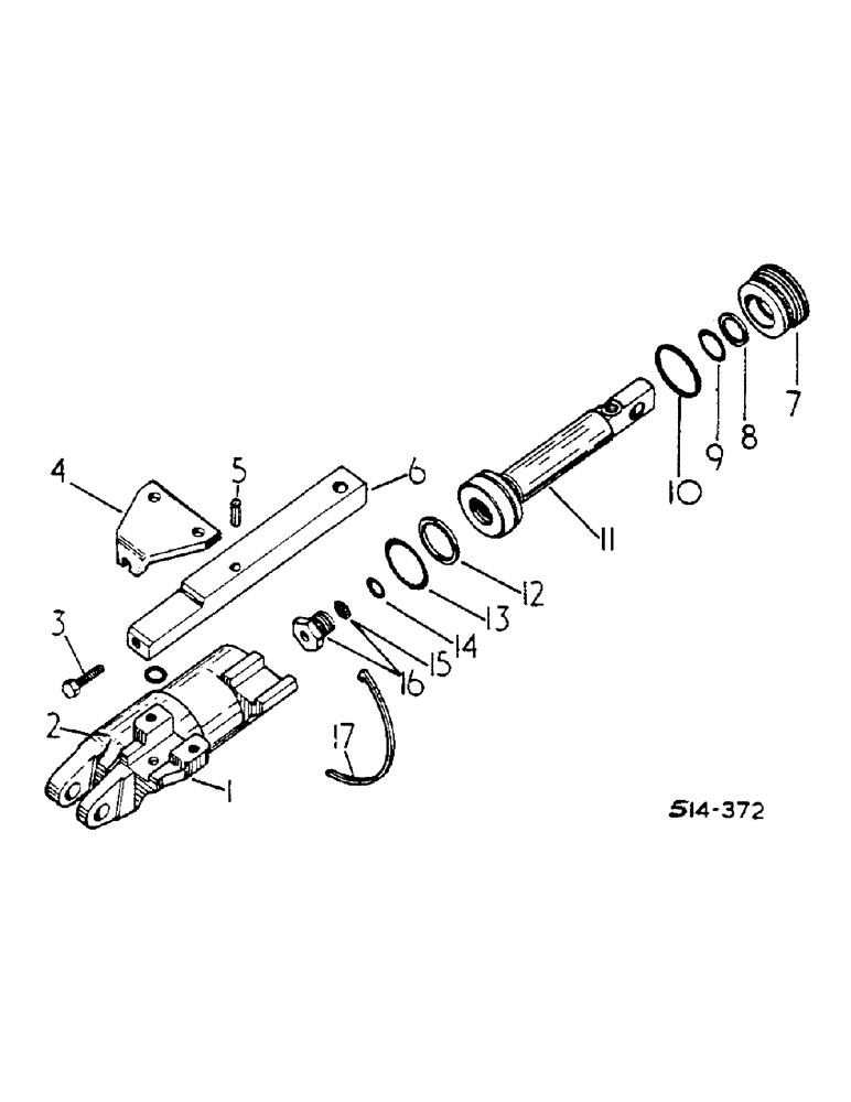 Схема запчастей Case IH 2400 - (07-15) - PUMP SERVO CYLINDER (04) - Drive Train