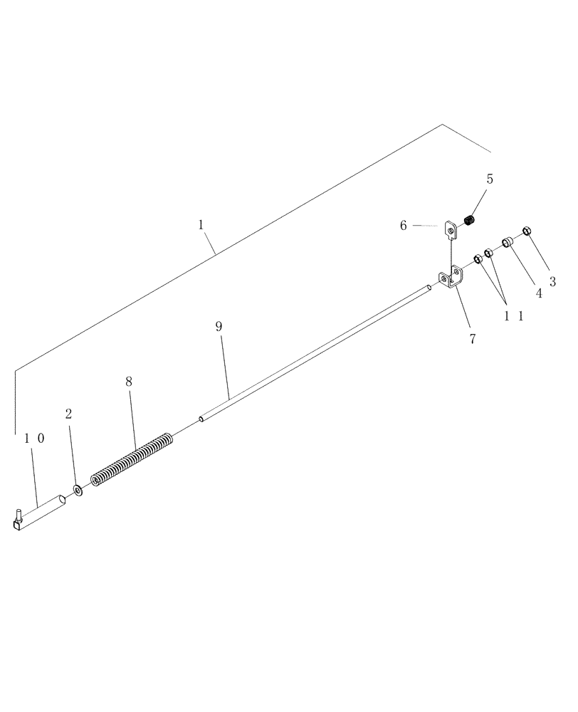 Схема запчастей Case IH DHX212 - (20.02.02[2]) - ADJUSTER TUBE, SHORT (12) - MAIN FRAME