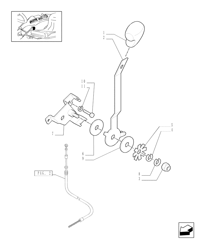 Схема запчастей Case IH JX1085C - (1.92.10/01[03]) - THROTTLE CONTROL LINKAGE - W/CAB (10) - OPERATORS PLATFORM/CAB