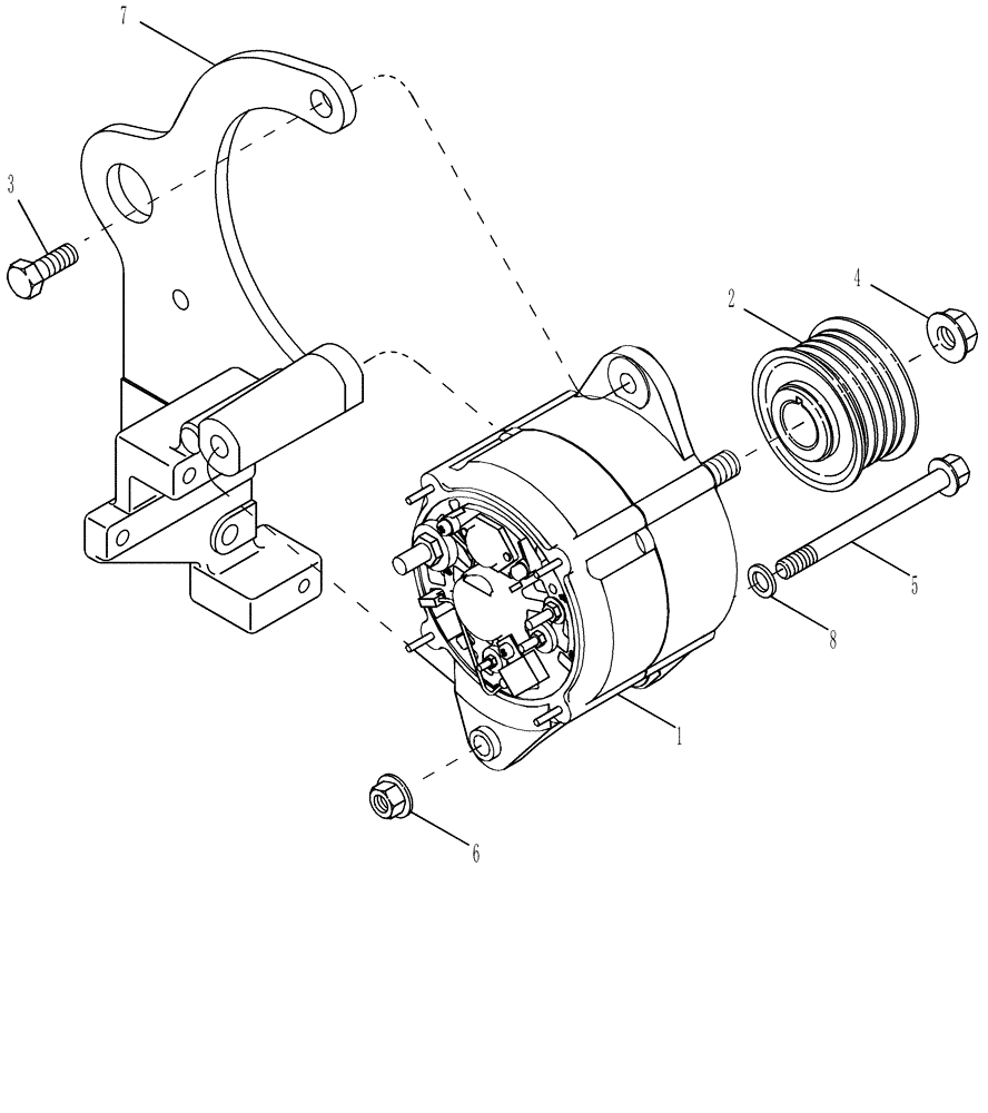 Схема запчастей Case IH MAGNUM 255 - (04-18) - ALTERNATOR - MOUNTING (04) - ELECTRICAL SYSTEMS