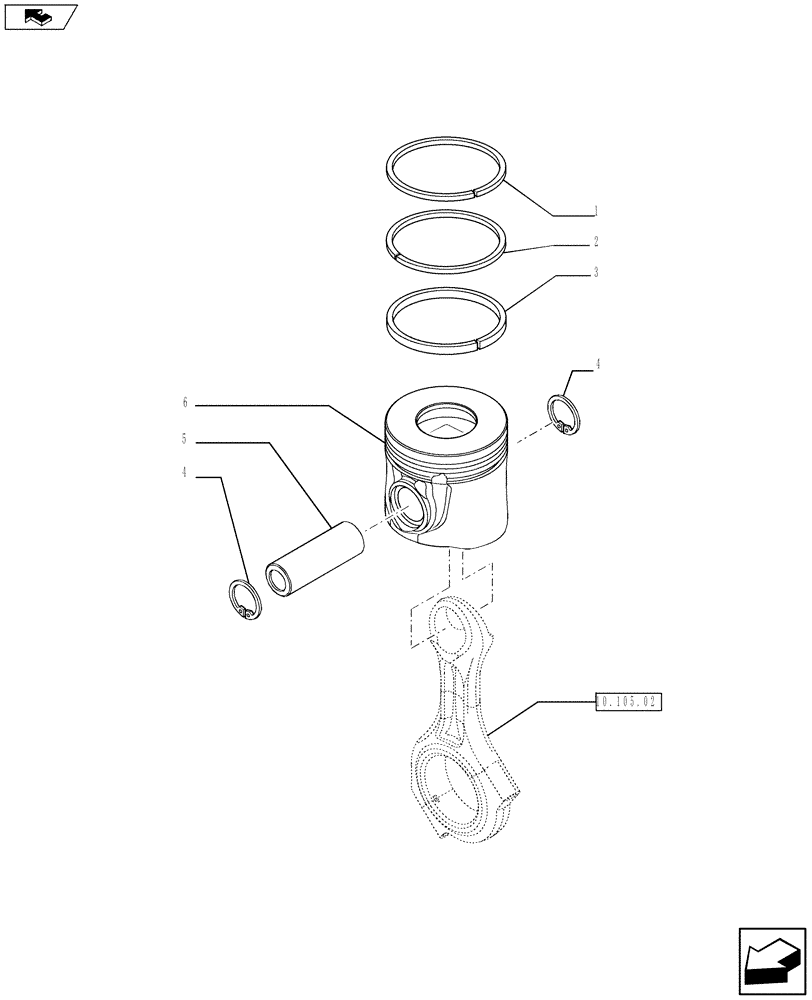 Схема запчастей Case IH F4CE9484L J603 - (10.105.01) - PISTON - ENGINE (2859354) (10) - ENGINE