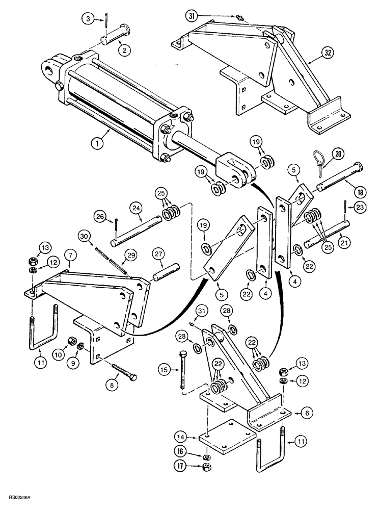 Схема запчастей Case IH 5700 - (9-120) - SECONDARY WING LIFT HINGES - REAR, LEVEL LIFT MODELS, DOUBLE FOLD, 47 FOOT THROUGH 53 FOOT WIDE (18) - MISCELLANEOUS