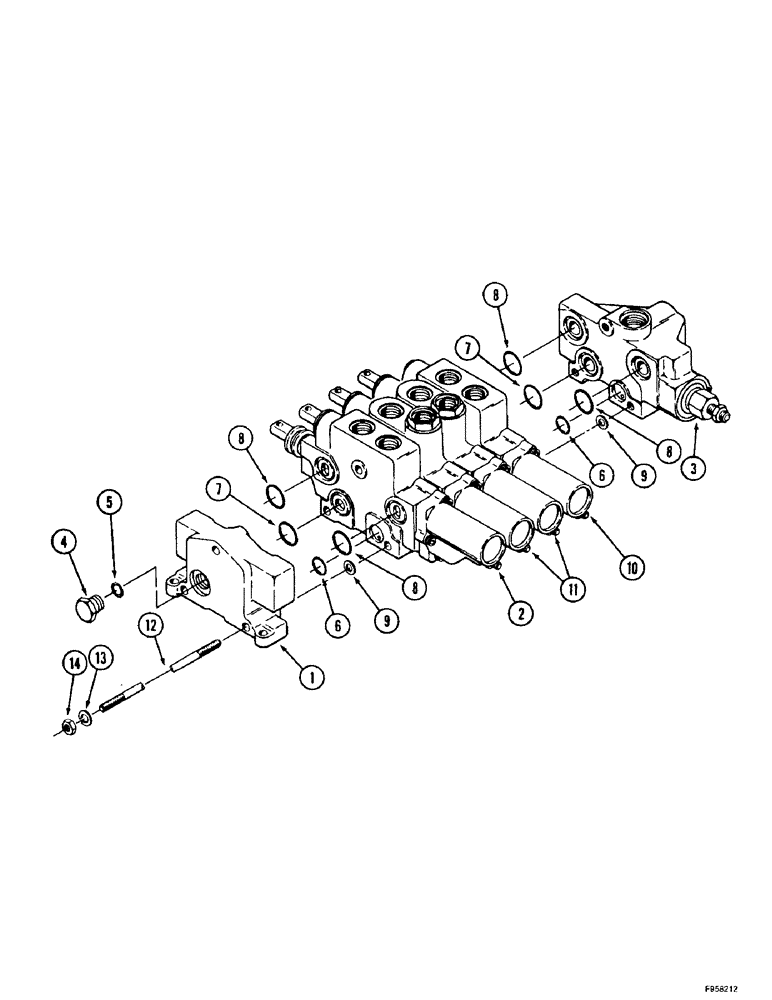 Схема запчастей Case IH 9350 - (8-62) - HYDRAULIC REMOTE VALVE ASSEMBLY, WITH LOAD LOCKS (08) - HYDRAULICS