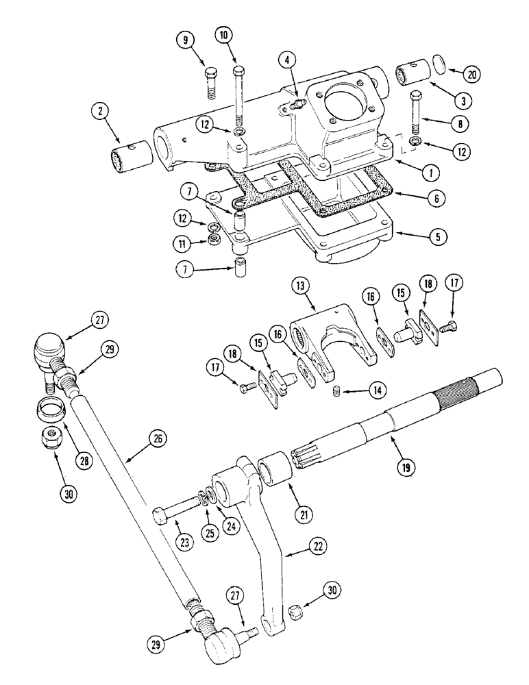 Схема запчастей Case IH 1294 - (5-086) - STEERING BOX, MANUAL STEERING, NOT NORTH AMERICA (05) - STEERING