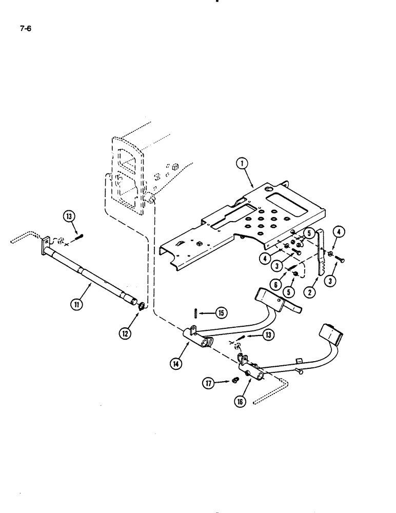 Схема запчастей Case IH 235 - (7-06) - BRAKE PEDAL KIT, HYDROSTATIC TRANSMISSION ONLY (07) - BRAKES