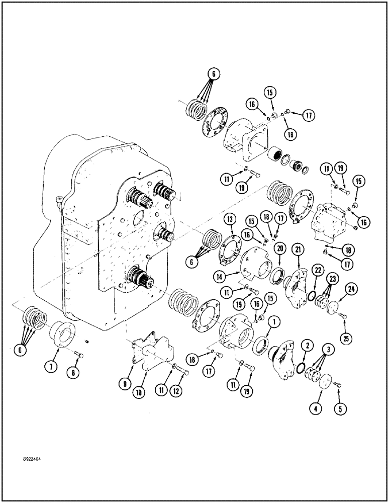 Схема запчастей Case IH 9310 - (6-008) - TRANSMISSION ASSEMBLY (06) - POWER TRAIN