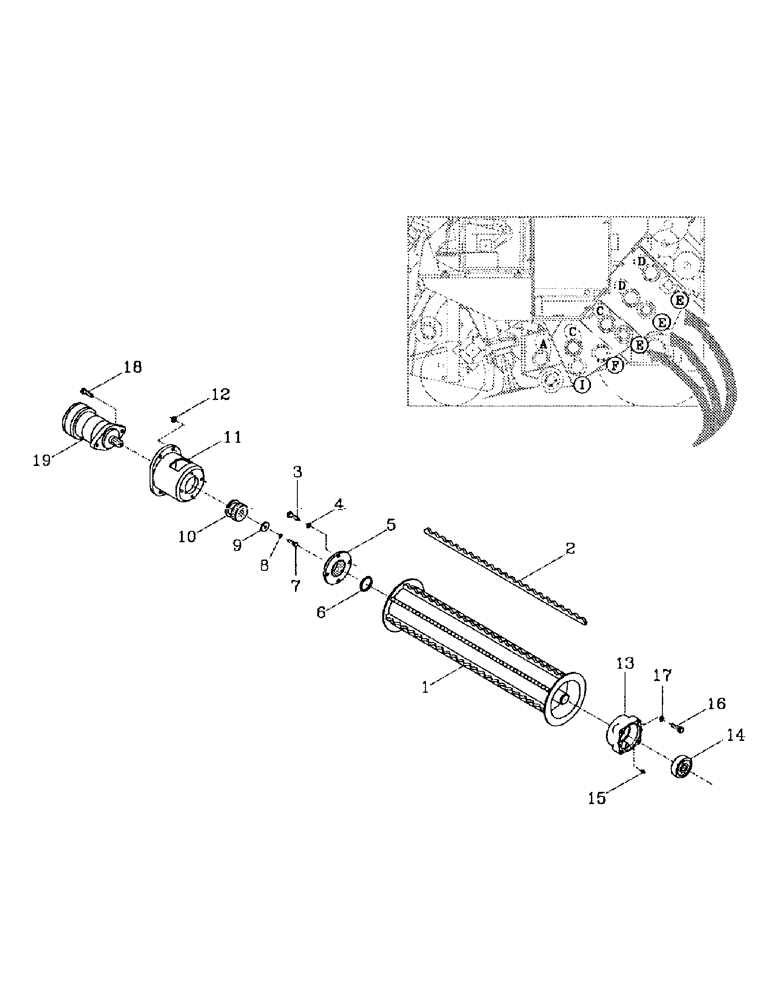 Схема запчастей Case IH 7000 - (A05-07) - BOTTOM ROLLERS, UPPER E Mainframe & Functioning Components