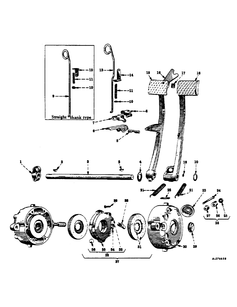 Схема запчастей Case IH 300 - (231) - CHASSIS, BRAKES, BRAKE LOCK AND CONNECTIONS (12) - CHASSIS