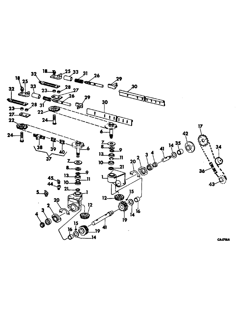 Схема запчастей Case IH 724 - (K-04) - GATHERER AND GATHERER DRIVE (58) - ATTACHMENTS/HEADERS