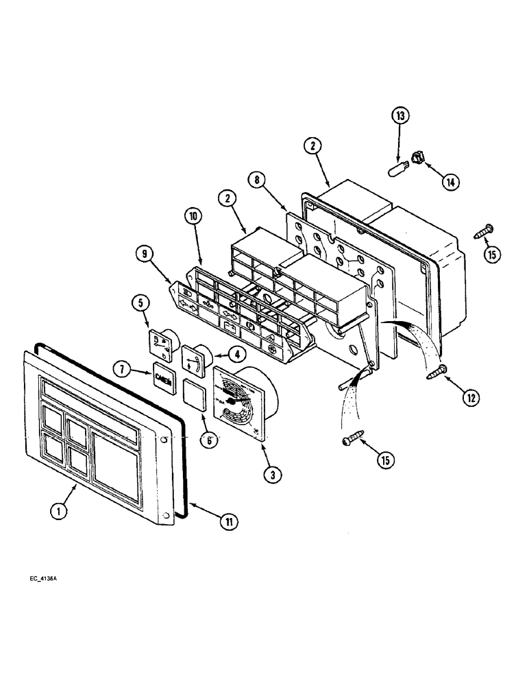 Схема запчастей Case IH 4240 - (4-24) - INSTRUMENT CLUSTER (04) - ELECTRICAL SYSTEMS