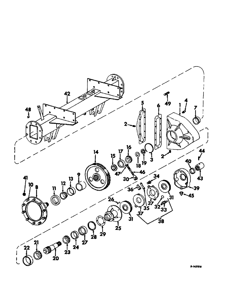 Схема запчастей Case IH 815 - (B-06) - POWER TRAIN, AXLE, TUBE, FINAL DRIVE AND WHEEL BRAKES (03) - POWER TRAIN