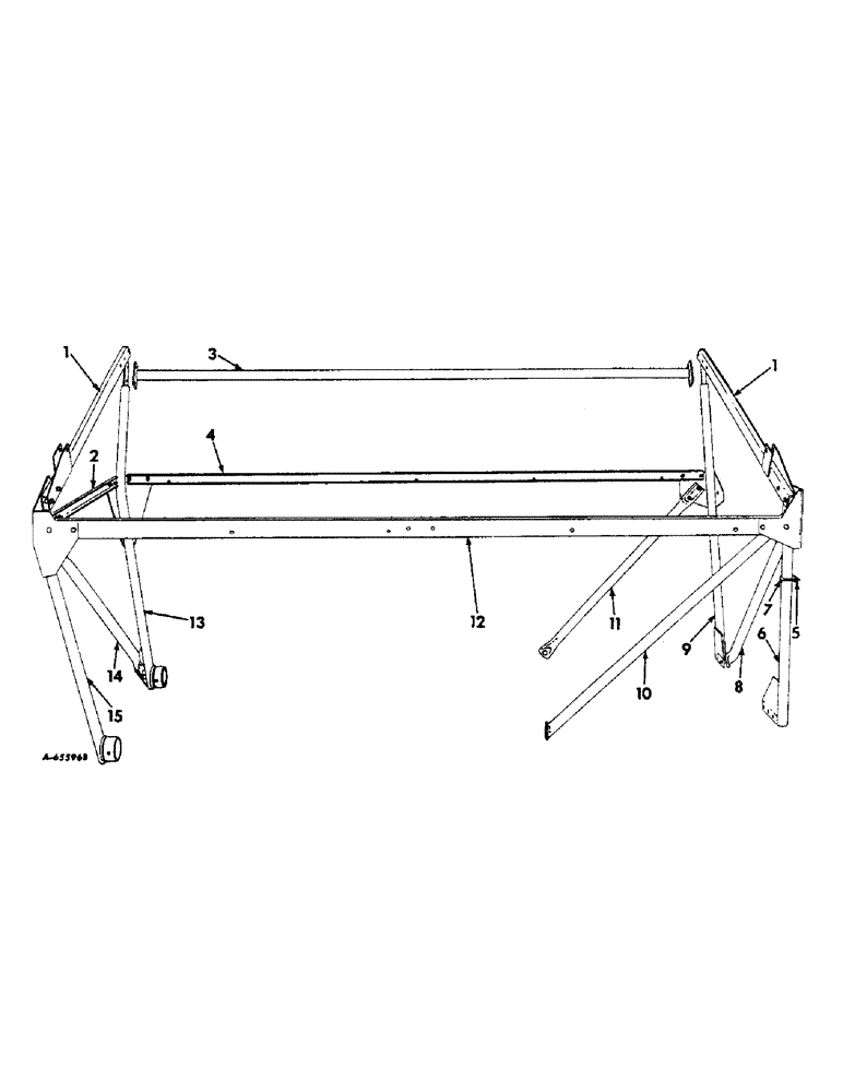 Схема запчастей Case IH 414 - (165) - BASKET SUPPORTS (80) - CROP STORAGE/UNLOADING