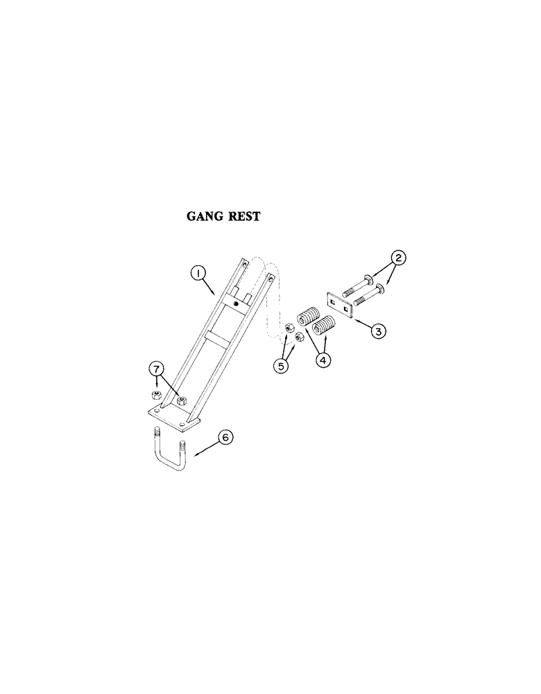 Схема запчастей Case IH K23 - (08[1]) - CASE K23 SERIES DISK HARROW GANG REST 