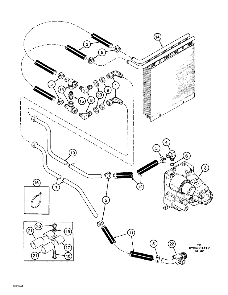 Схема запчастей Case IH 2022 - (6-02) - OIL COOLER SYSTEM (03) - POWER TRAIN