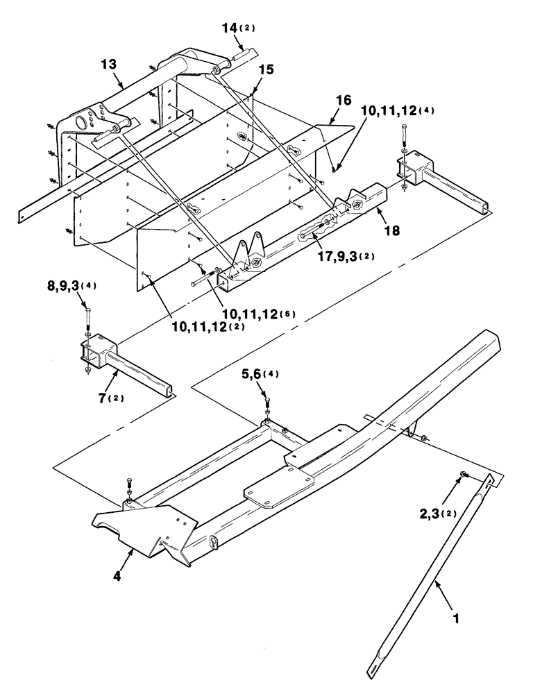 Схема запчастей Case IH 8880 - (5-02) - DEFLECTOR ASSEMBLY (58) - ATTACHMENTS/HEADERS