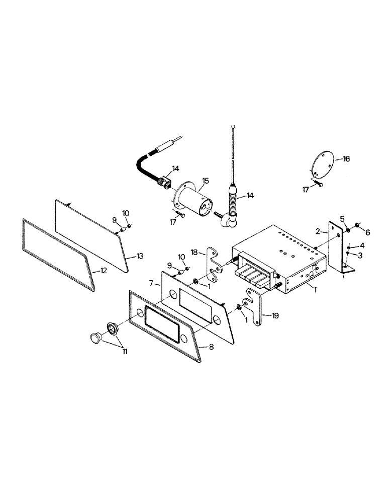 Схема запчастей Case IH STEIGER - (01-15) - RADIO AND MOUNTING, MOTOROLA AM-FM MULTIPLEX RADIO (10) - CAB