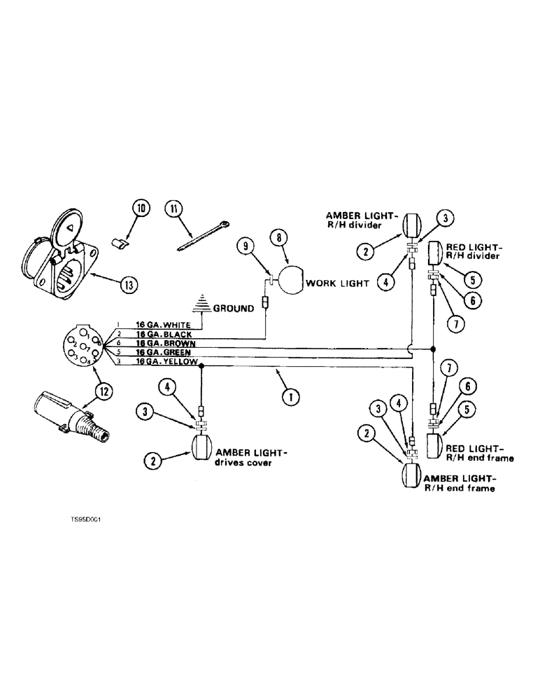 Схема запчастей Case IH 730 - (4-02) - LAMPS AND WIRING (04) - ELECTRICAL SYSTEMS