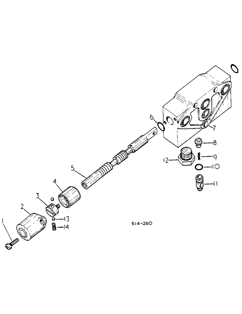 Схема запчастей Case IH 584 - (10-051) - SINGLE-ACTING AUX HYD VALVE (07) - HYDRAULICS