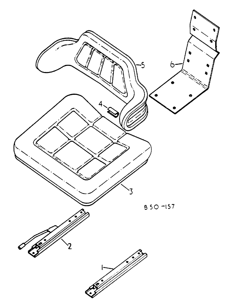 Схема запчастей Case IH 485 - (0J23-2) - SEAT AND SLIDES - GRAMMER (05) - SUPERSTRUCTURE