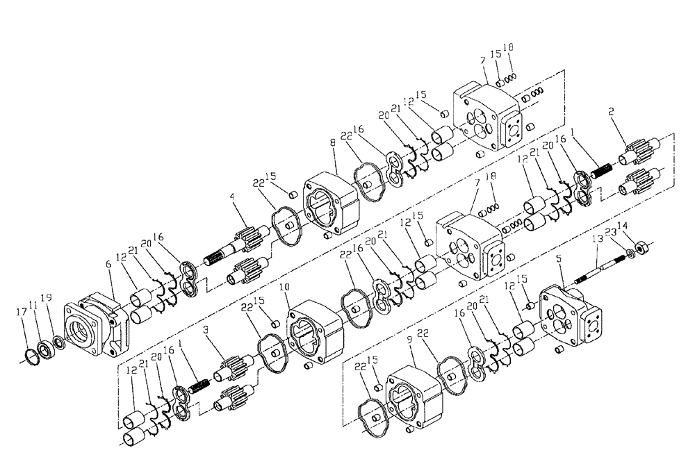 Схема запчастей Case IH 7700 - (B04[09]) - HYDRAULIC PUMP COMMERCIAL {6CT/M11-250} Hydraulic Components & Circuits