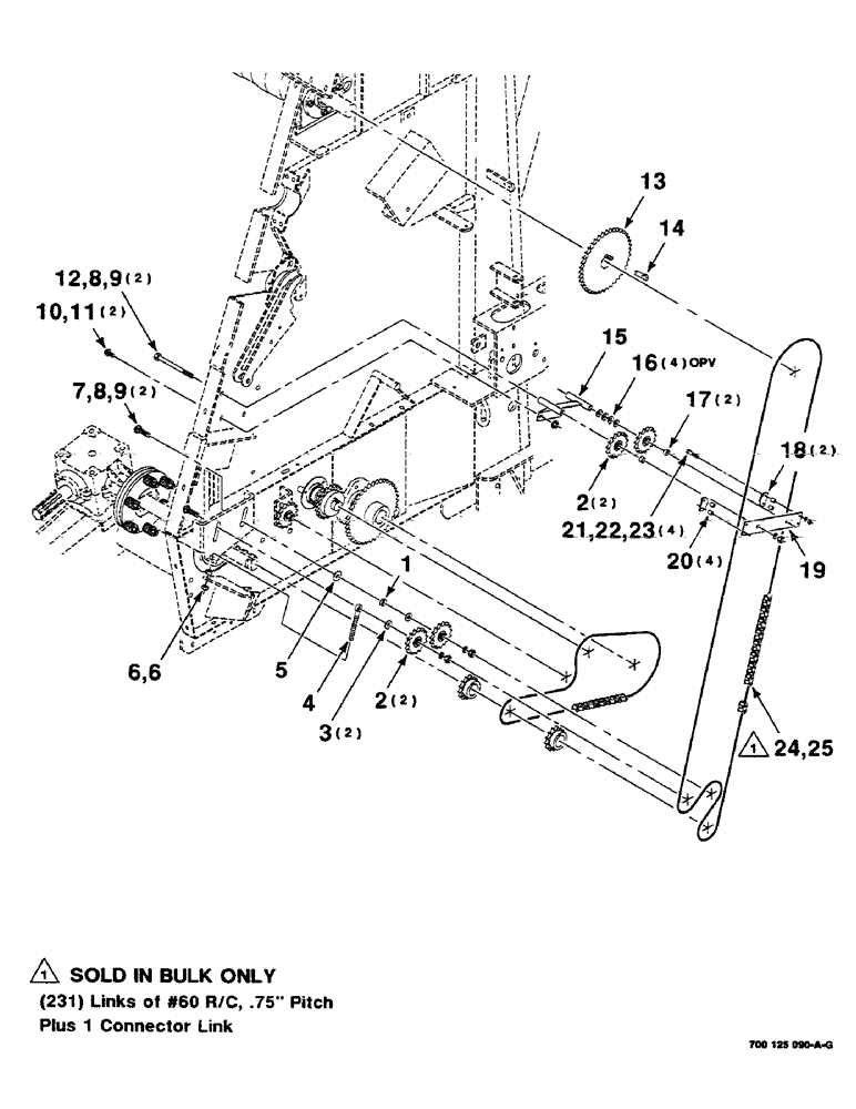 Схема запчастей Case IH 8455 - (2-18) - ROLLER DRIVE ASSEMBLY (UPPER) Driveline