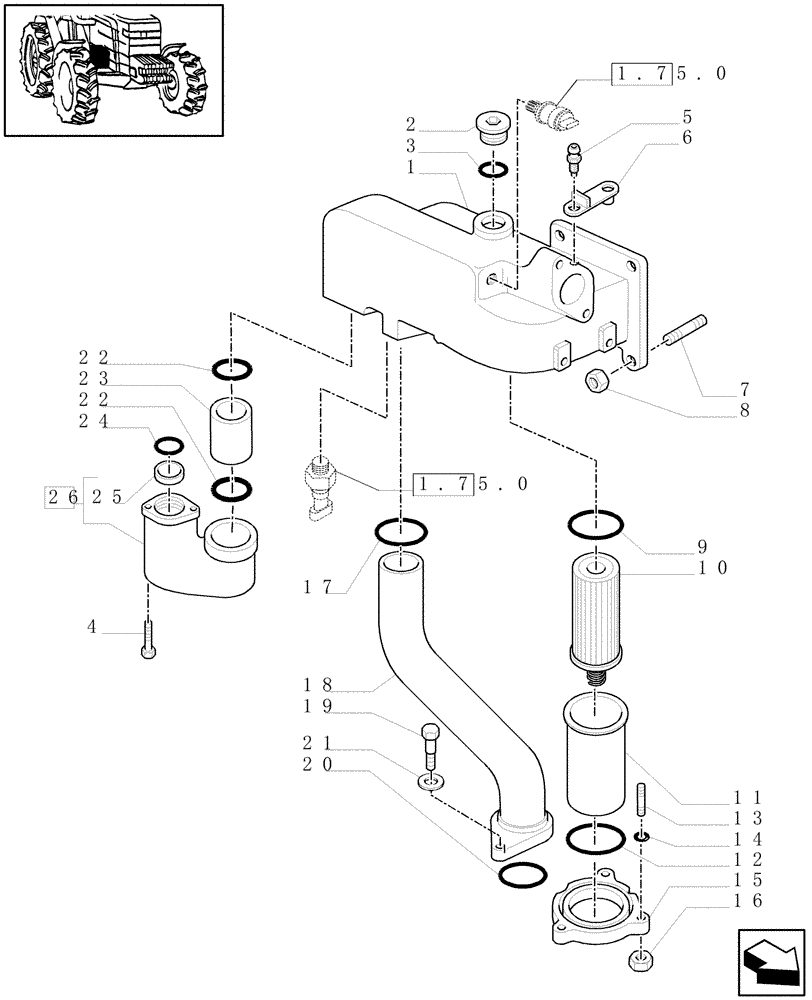 Схема запчастей Case IH MAXXUM 110 - (1.32.8/03[01]) - 113 L/MIN CCLS PUMP FOR (CL.3) FRONT AXLE - PUMPS FOR HYDRAULIC SYSTEM AND LIFT - C6562 (VAR.330835-331836-332836-333836-335836 / 743744) (03) - TRANSMISSION