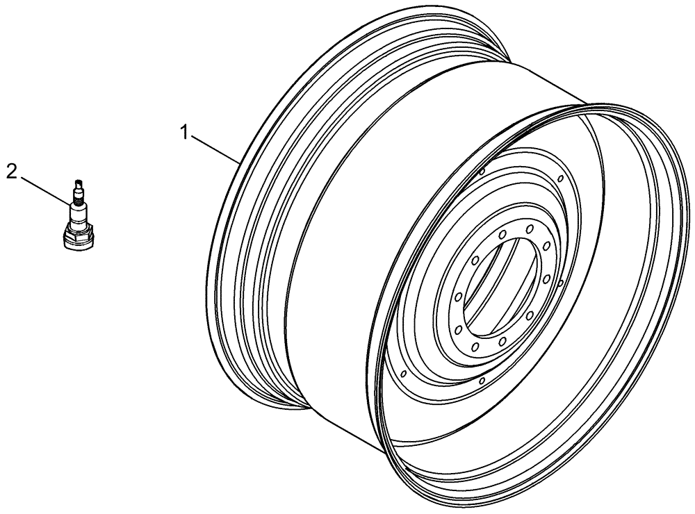 Схема запчастей Case IH MAGNUM 255 - (06-40) - SOLID STEEL REAR WHEELS (06) - POWER TRAIN