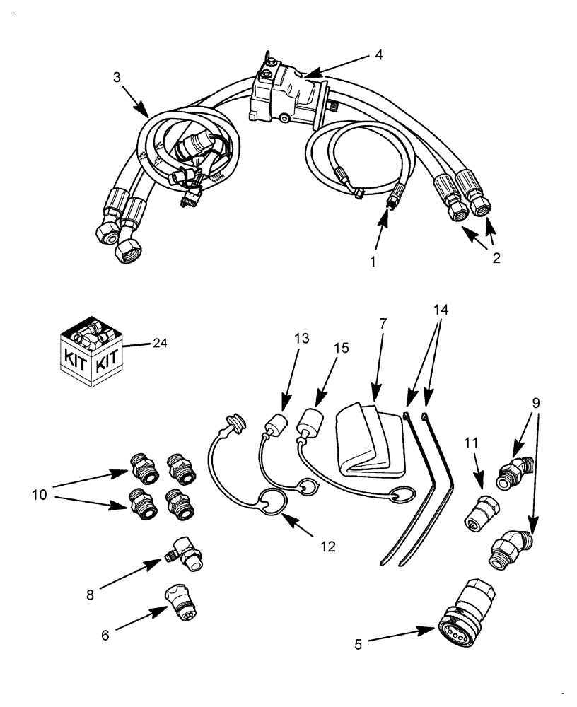 Схема запчастей Case IH WD1903 - (18.03[4]) - SICKLE HEADER ADAPTER KIT, FROM PIN YAG663501 (18) - ACCESSORIES