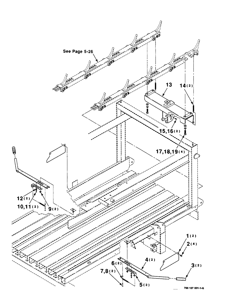 Схема запчастей Case IH 8585 - (5-24) - EJECTOR AND MOUNTING ASSEMBLY (13) - FEEDER