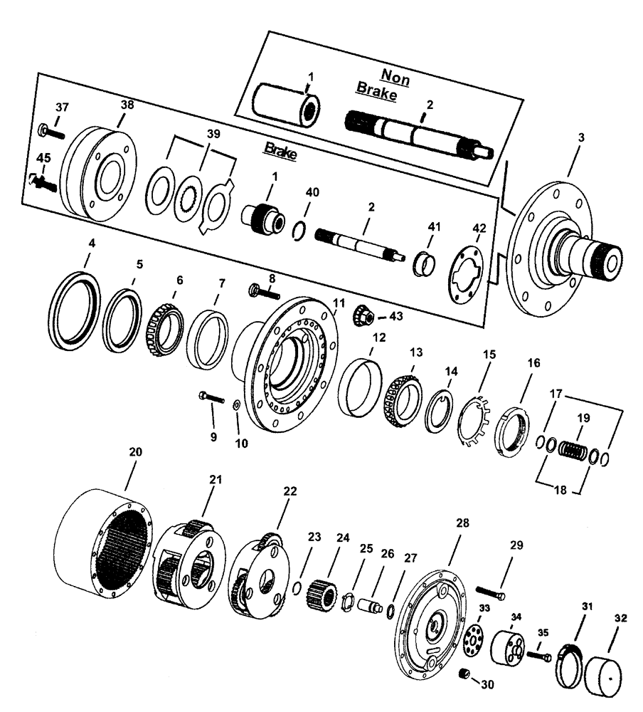 Схема запчастей Case IH PATRIOT XL - (05-001) - POWER WHEEL HUB (AUBURN)-MODEL 7 Hub, Wheel & Tires