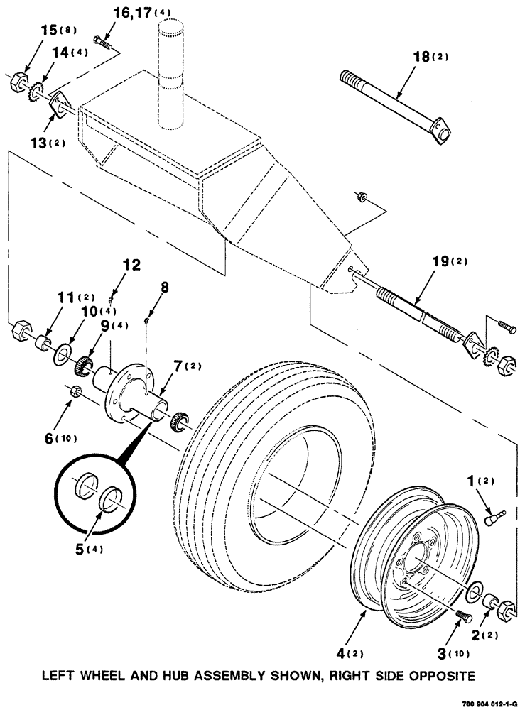 Схема запчастей Case IH 8870 - (07-74) - TAIL WHEEL AND HUB ASSEMBLY (27) - REAR AXLE SYSTEM