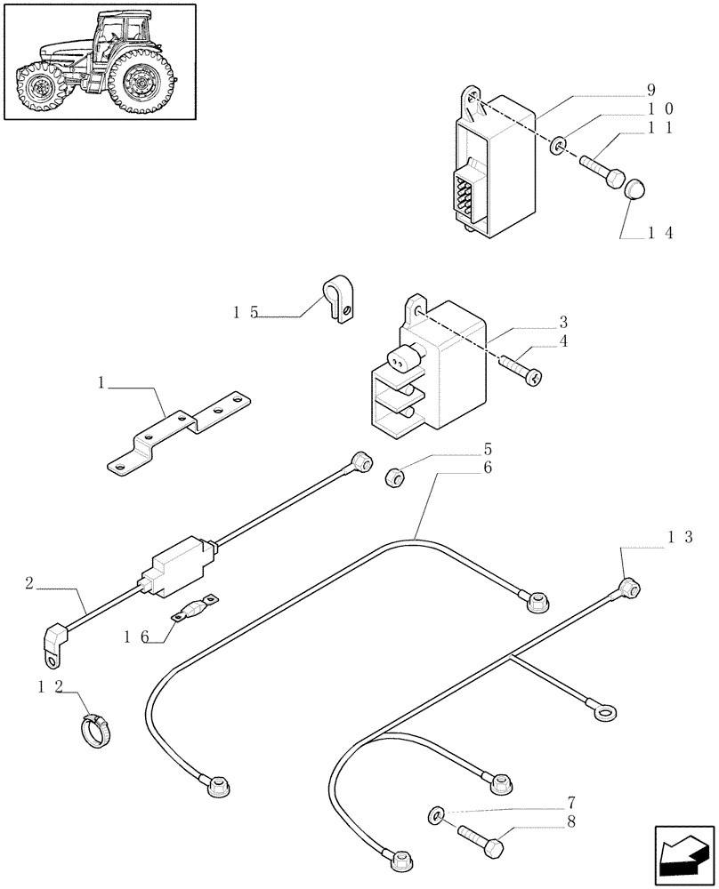 Схема запчастей Case IH MAXXUM 140 - (1.75.4/01[02]) - GRID HEATER (VAR.330204) (06) - ELECTRICAL SYSTEMS