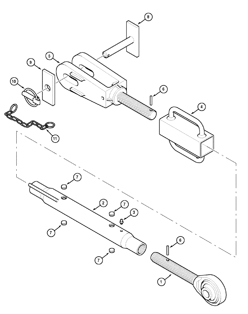 Схема запчастей Case IH C90 - (09-20) - THREE POINT HITCH - LIFT LINKS (09) - CHASSIS/ATTACHMENTS