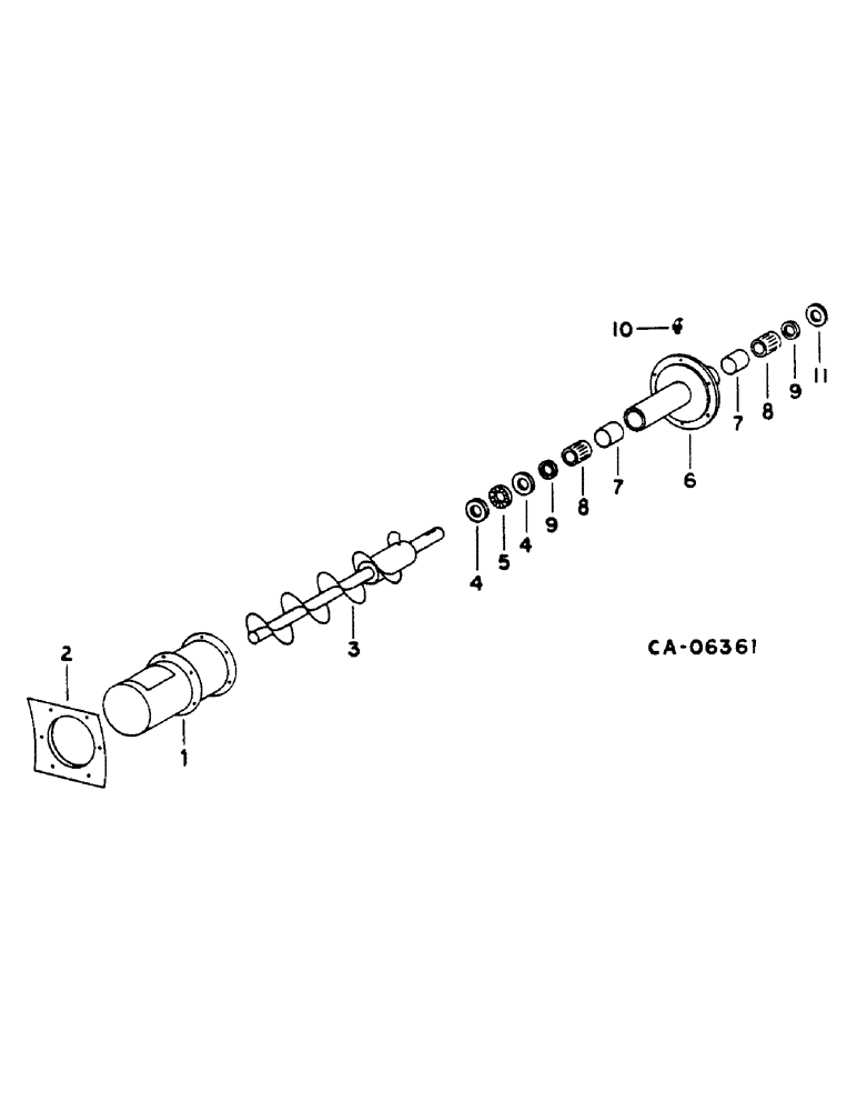 Схема запчастей Case IH 1460 - (17-131) - TAILINGS DELIVERY AUGER Mounted Equipment